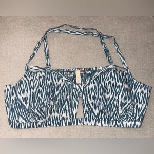 Anthropologie Pilcro Printed Surf Bra Top Size XL